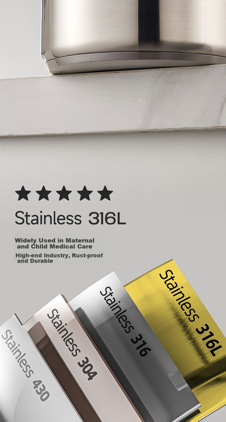 ASD Milk Pot, 316L Stainless Steel, Baby Food Pot, Small Milk Pot, Thickened, Suitable for Gas And Induction Stoves, NS18B15WG 4