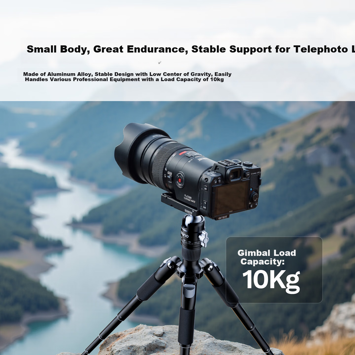 Llano Tripod Accessory / Rotatable Phone Holder / Dual Cold Shoe Expansion Port