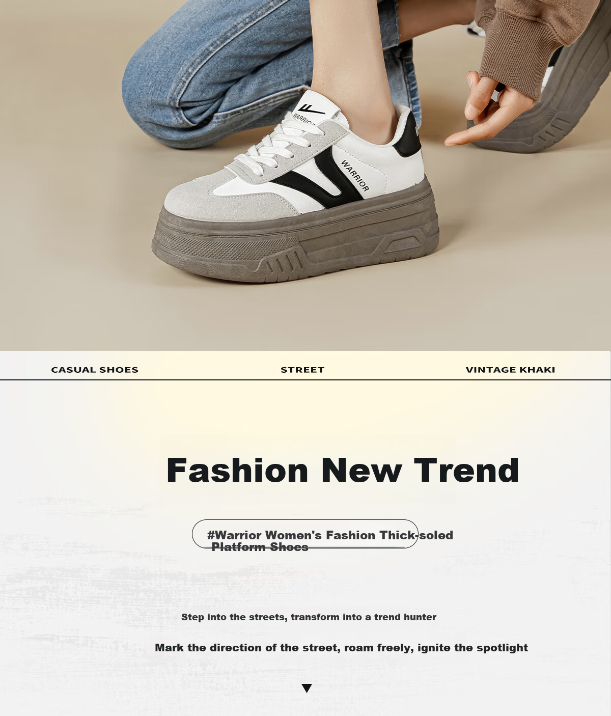 Huili Women's Shoes Spring Thick-Soled Training Shoes Versatile Comfortable Sneakers for Female Students Sports Casual Shoes Beige/white 39 2