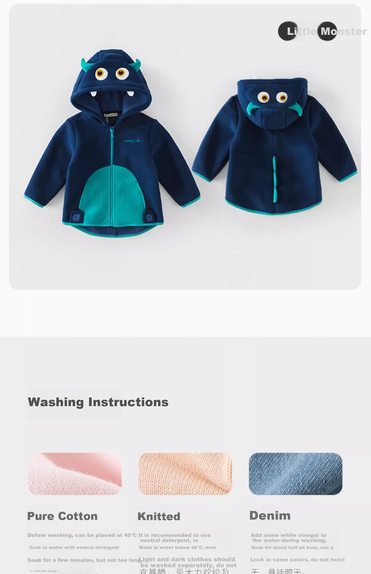 DAVE & BELLA Kids Fleece Jacket Autumn Winter Boys Girls Plush Baby Fleece Clothing DBX14462 24