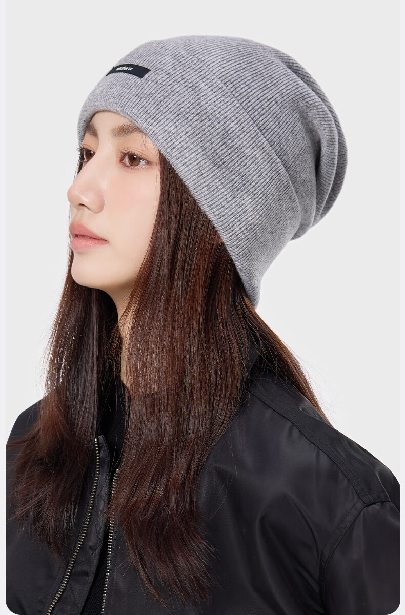 MISSION UV Women's Wool Beanie Thickened Warm Knitted Hat Outdoor Winter Cold Weather Cap 16