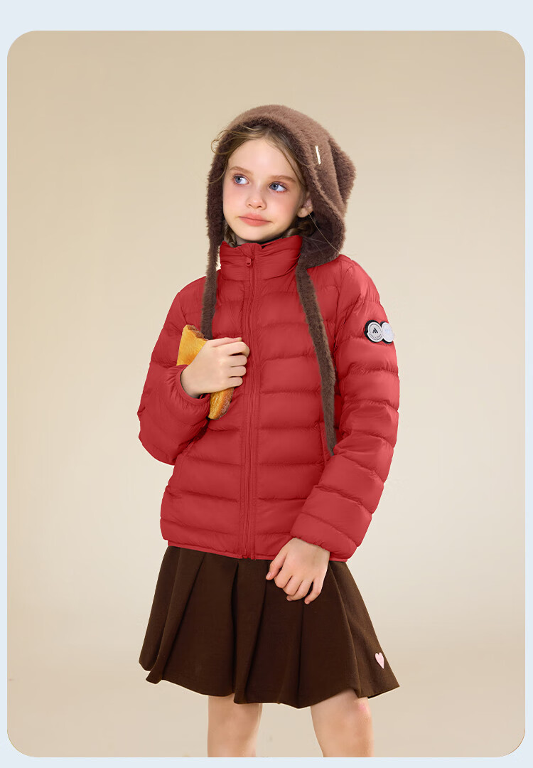 ASK JUNIOR 90 Canada Duck Down Parent-Child Warmth Down Jacket 25 Winter Children's Boys and Girls Large Kids 7A Antibacterial Lightweight Warm Coat 13