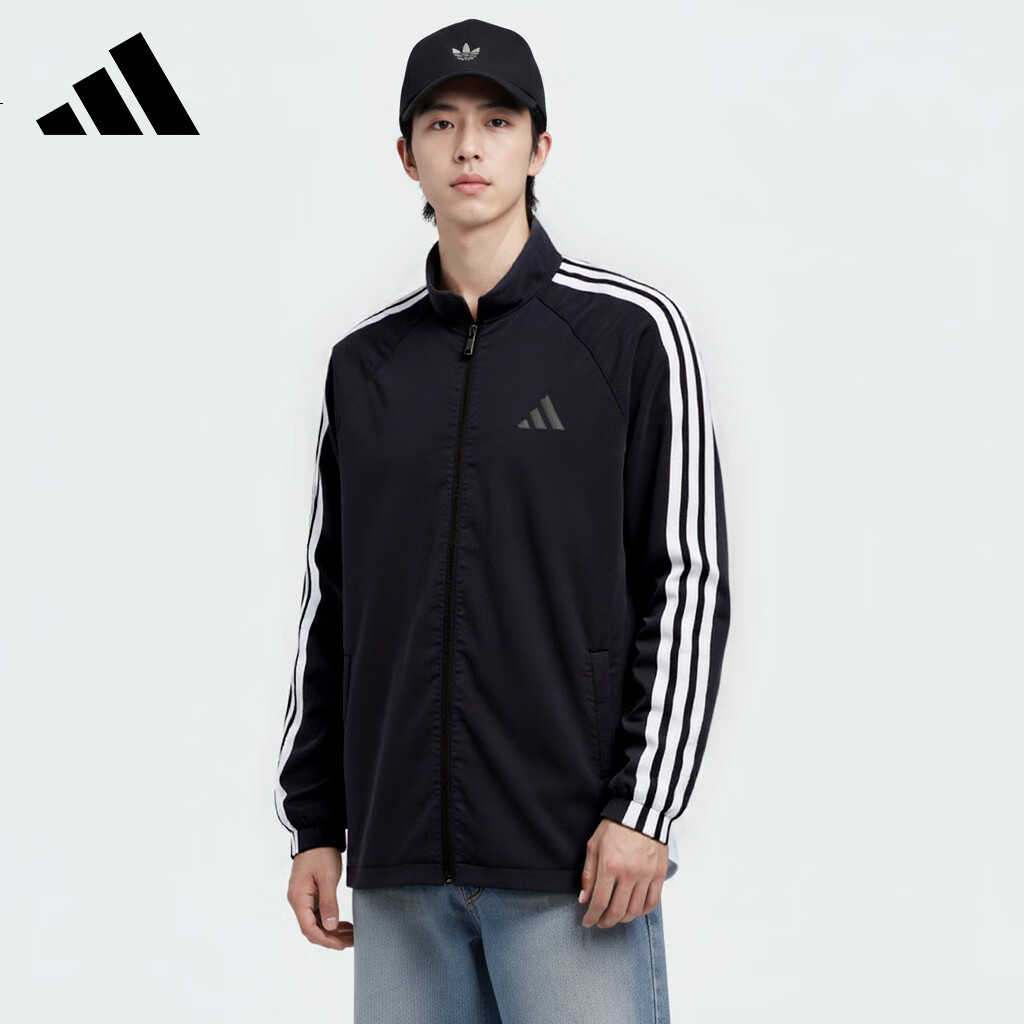 Adidas Men's Sports Style Series M 3S JKT Woven Jacket KC3892 Black S 1