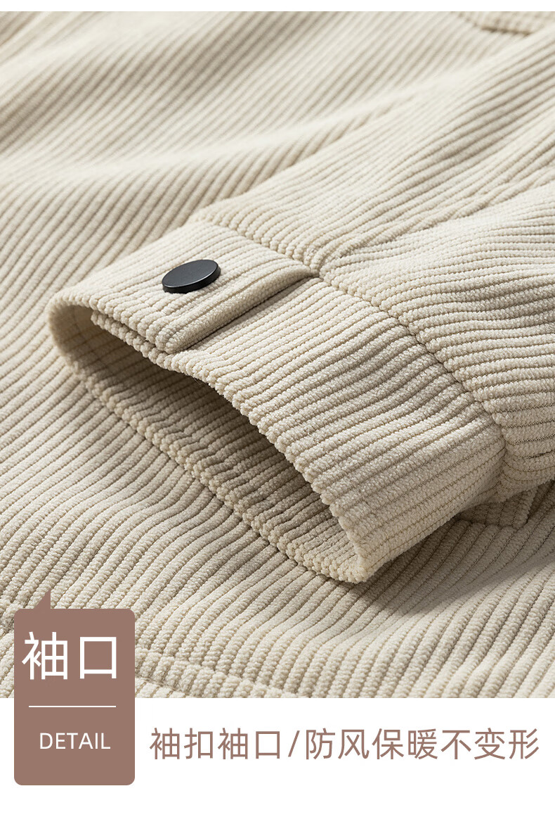 MARK FAIRWHALE Men's Autumn Winter Fleece-Lined Thickened Warm Casual Windproof Outdoor Sports Jacket Off-White 4XL 5