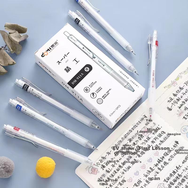 Dongmi Gel Pen, Signature Pen, Water-Based Ink, 0.5mm ST Tip, Retractable, Quick-Drying, for Exam Practice, Students, Office Use, Elementary to High School Exams, Postgraduate Entrance Exam Preparation, Essential Blue Color, 3 Pens DM911A 13