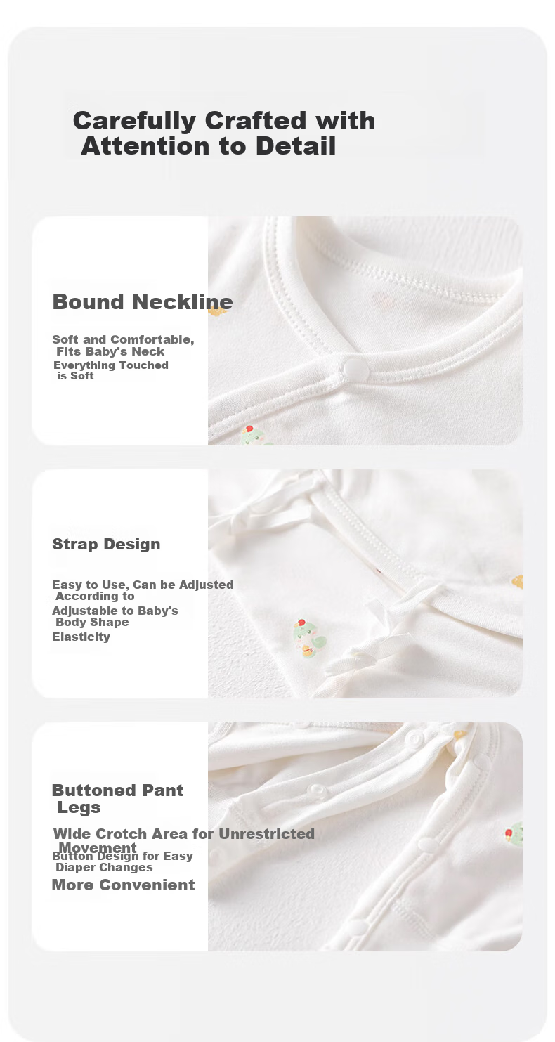 Aibaoshi Baby Clothes, Pure Cotton Spring And Autumn Newborn Onesie, Infant Romper, Monk Outfit, 2-Piece Set N036, Size 59 20