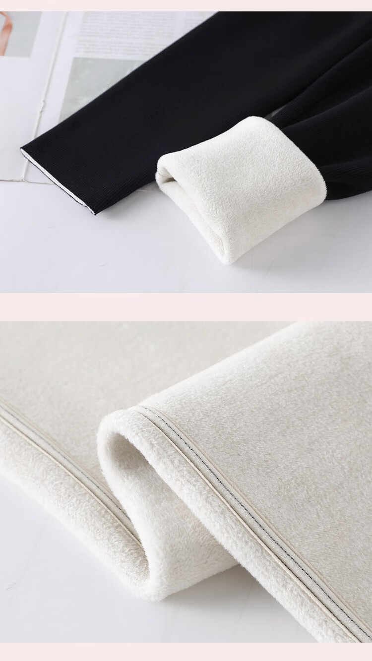 Tingmei Women's Thermal Leggings with Wool, Mulberry Silk, and Cotton - Slim Fit High Waist Magic Pants, Fleece Lined and Thickened 11