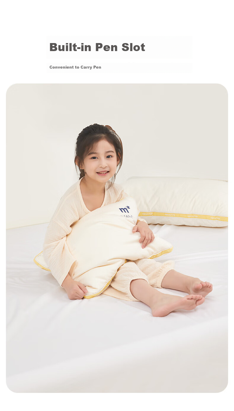 MERCURY Kids Silk Pillow, Cervical Spine Protection, Class A Antibacterial, 60-Count Long-Staple Cotton, Home Use Single Soft Pillow Core, 35*50cm 9