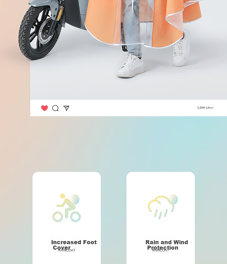 Beimei Electric Scooter Raincoat, Long Full-Body Storm Protection, Thickened And Enlarged, for Men And Women, Adult Motorcycle And Electric Bicycle Specific Rain Poncho 2