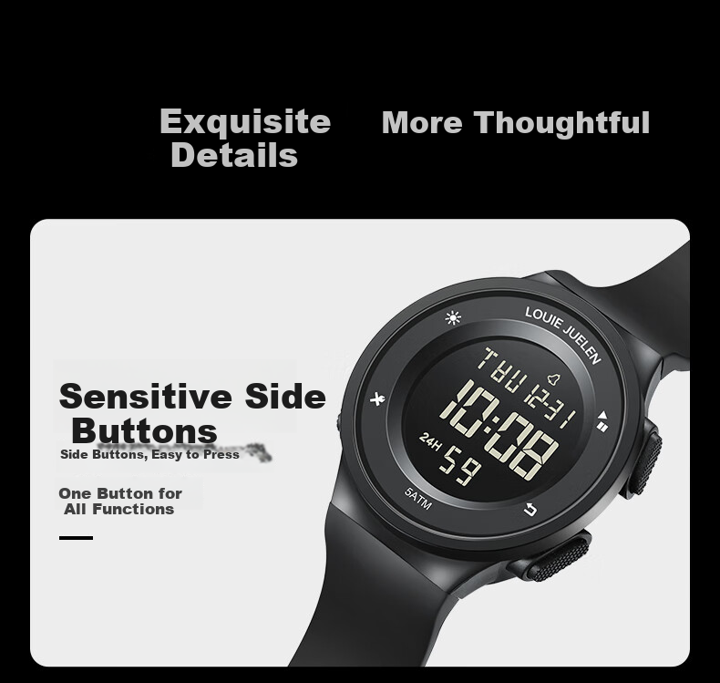 GEORGCOUNT 2025 New Watch for Men, Teenagers, Middle And High School Students, Men's Sports Multi-Functional Children's Electronic Watch for Boys 9