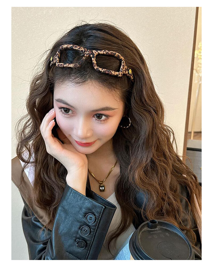 CHIMERA Leopard Print Glasses Headband High Crown Face Slimming Versatile Hair Hoop Hair Clip 6.1 Children's Day Gift 4