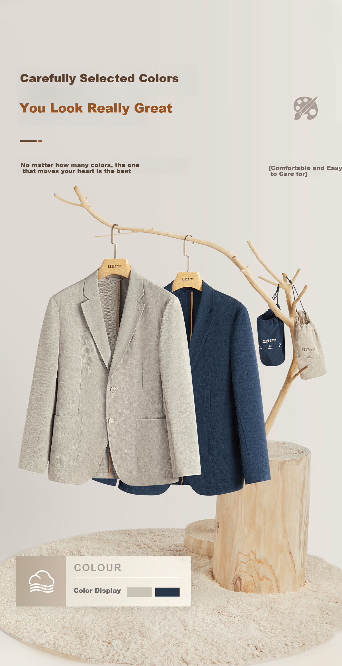 Hodo Men's Suit, Machine Washable, Easy-Care Sun Protection Capsule Suit, Casual Men's Jacket with Capsule Storage Bag 10