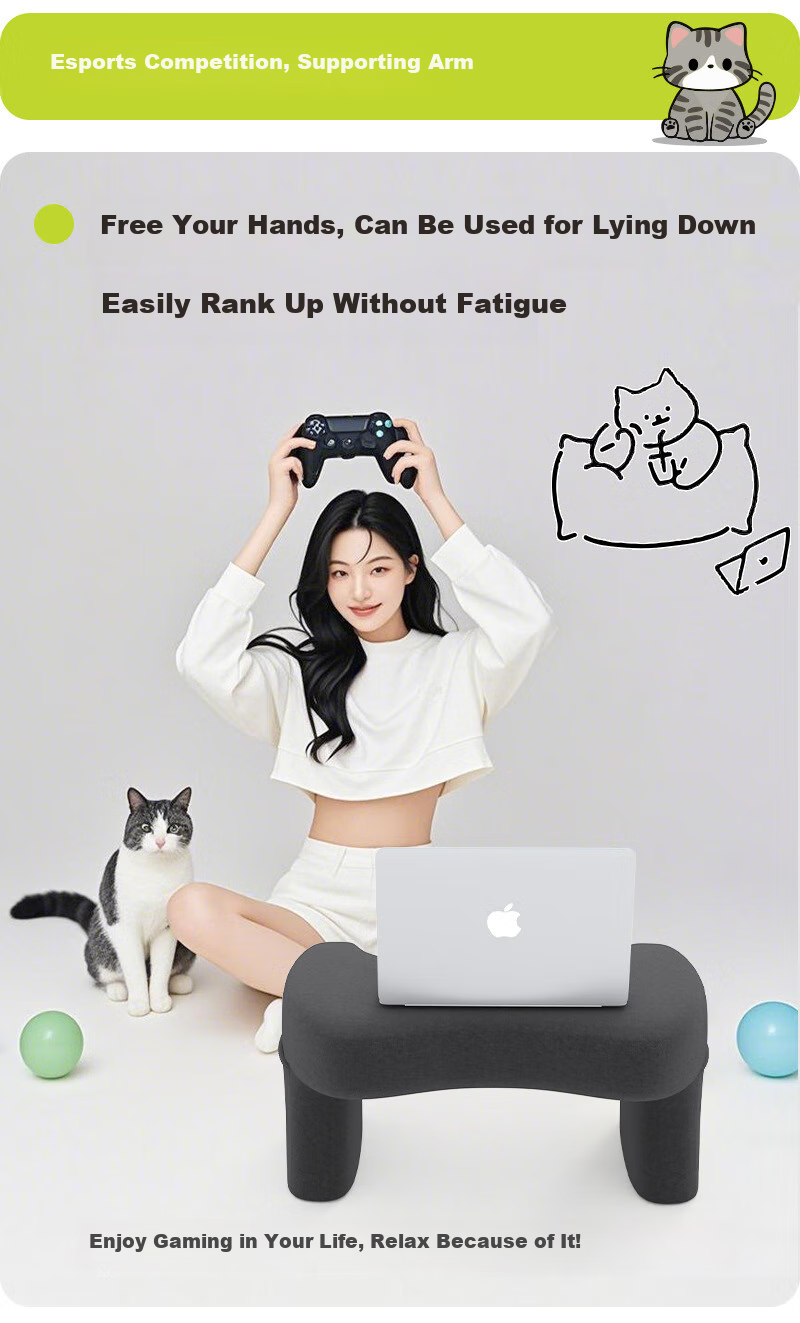 Mixiaoshu Bed And Desk Lazy Functional Gaming Reading Pillow, Elderly Backrest, Student Study Home Computer Desk Bedroom Desk Cushio 5