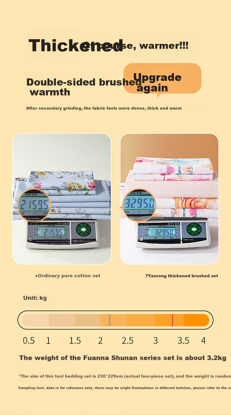 FUANNA Bedding Set, Pure Cotton Brushed Fabric 100% Double-Sided Bed Sheet And Duvet Cover, Single Or Double Size 203*229cm 6