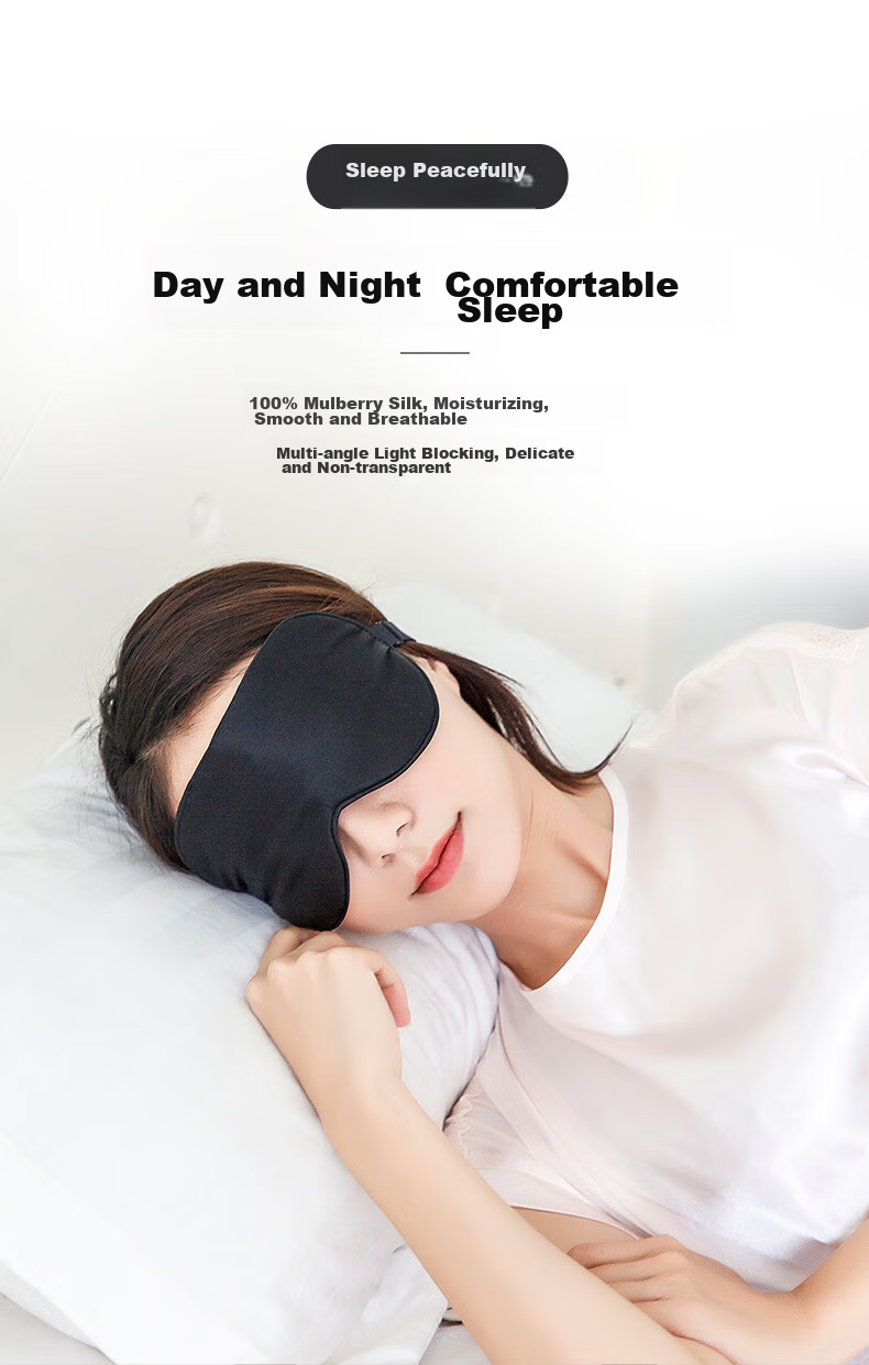 JOYTOUR 3D Eye Mask, Sleep Light-Blocking Thin Breathable, Men And Women Nap Travel Sleep Eye Mask, Black with Earplugs Included 4