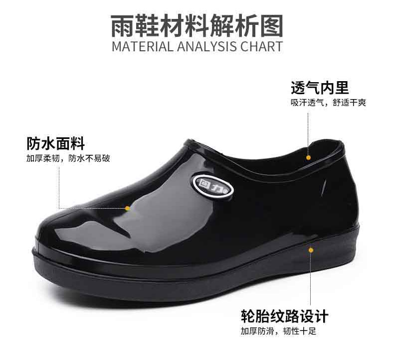 Huili Women's Fashion Rain Boots, Water Shoes, Outdoor Waterproof Non-Slip Wear-Resistant Comfortable Overshoes HL3283 Short Black Size 36 2