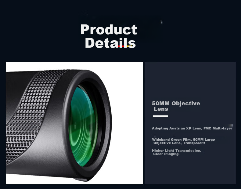 Jiapu High-Power Monocular Telescope HD Non-Military Night Vision 8000m Professional Outdoor Concert Phone-Compatible 22
