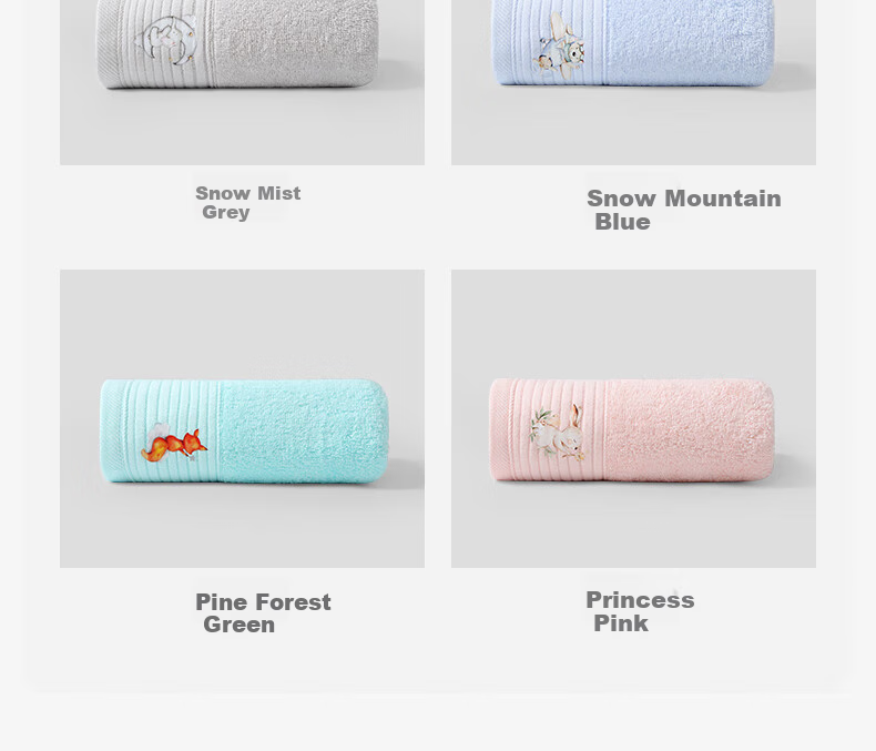 Grace Children's Towel, Class A Pure Cotton Face Towel for Home Use, Soft And Skin-Friendly, Baby Face Towel for Sports 10