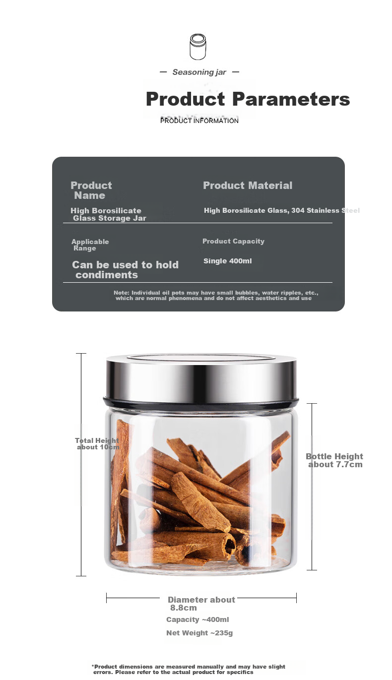 Newair Kitchen Spice Storage Box Set, Seasoning Jars, Dry Spice Containers, Sealed Jars, Spicy Jar Set, Household Bottle Combination Seasoning Box 8