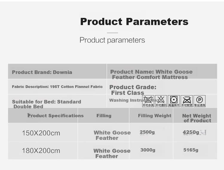Downia Mattress, All-Cotton Goose down Mattress Pad, Breathable Tatami Goose down Mat, Filled with 2.5kg, for A 1.5-Meter Bed 6
