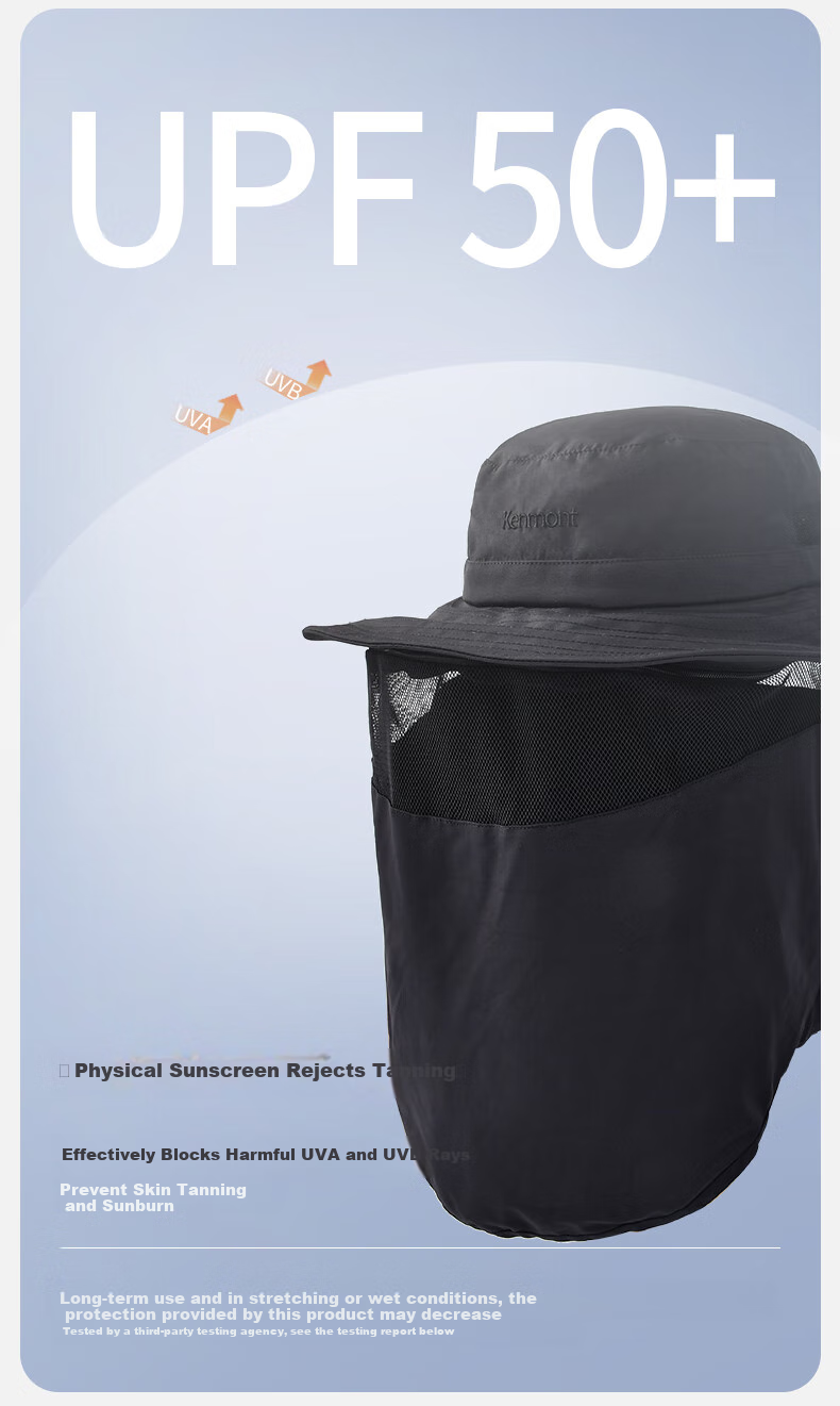 Kenmont Spring And Summer Protective Sun Hat for Men, All-Around Sun Protection Hat, Foldable UV-Resistant Sun Hat Km-3709 4