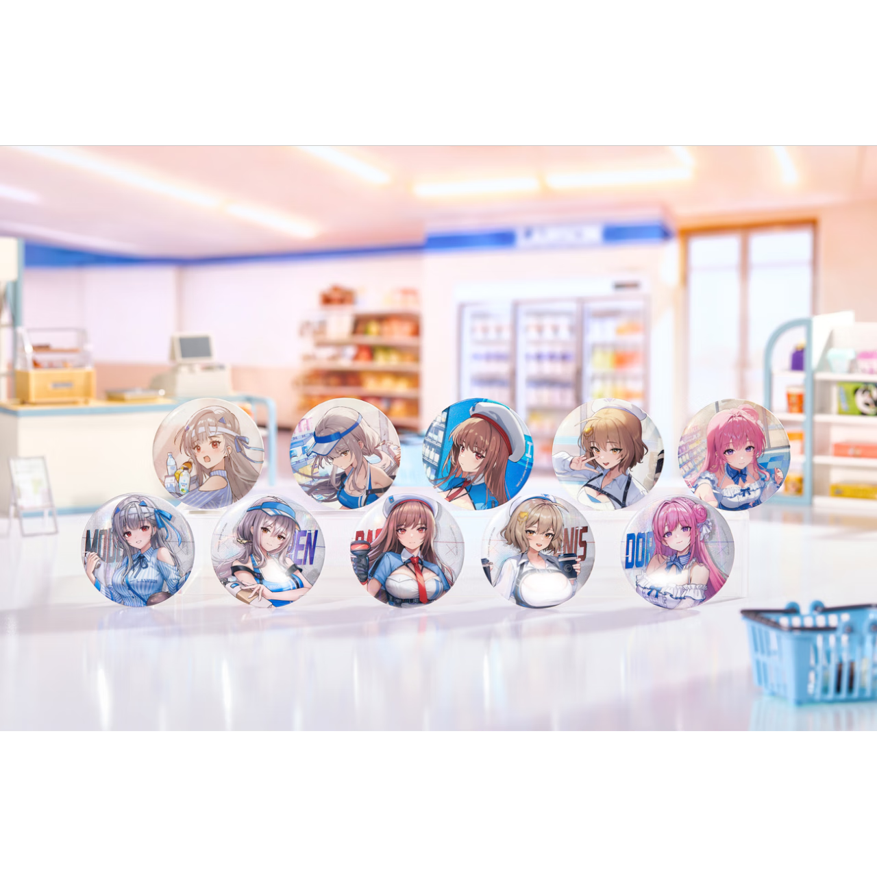 Lawson Victory Goddess: New Hope × Lawson Collaboration Tinplate Badge Blind Box Single Piece