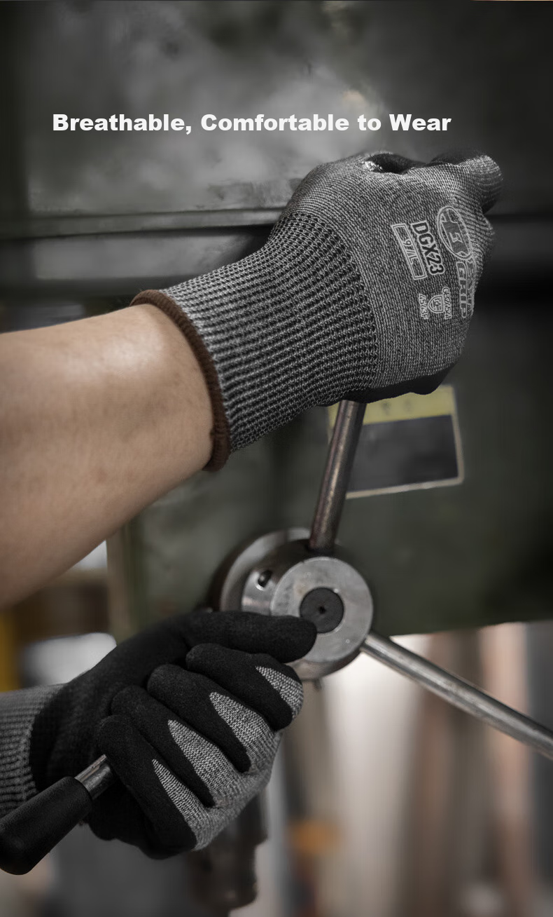 Henghui A9 Level Cut-Resistant Gloves, Tungsten Wire Thickened Anti-Cutting Non-Slip Wear-Resistant Touchscreen Compatible, Industrial Work Steel Plate Glass Protective Gear, DGX25 9