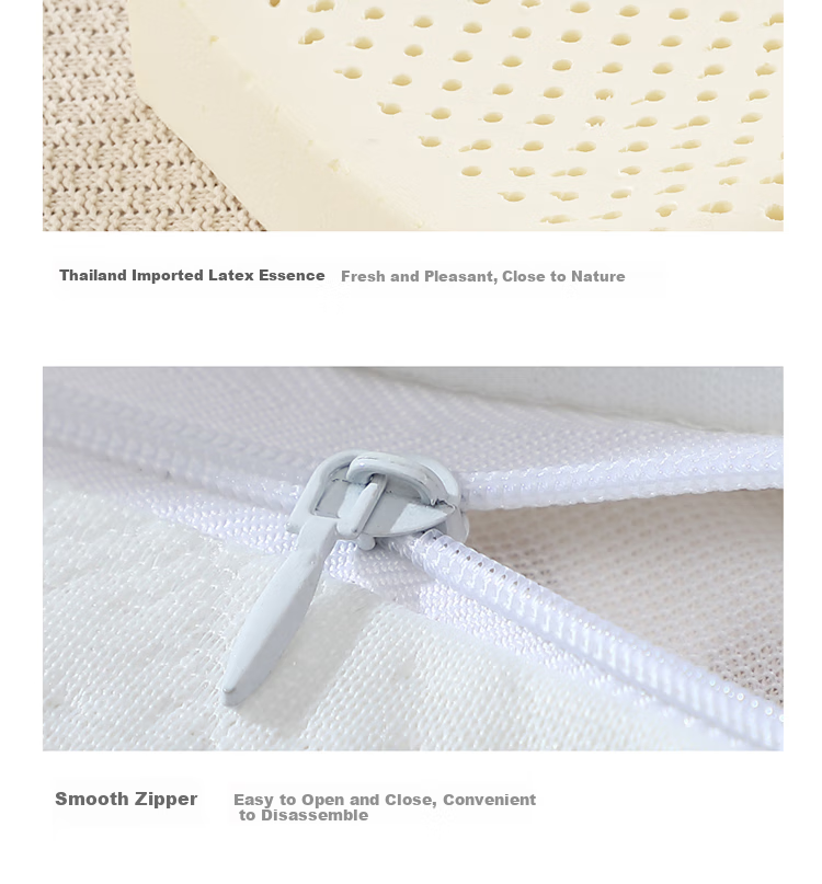 FUANNA Latex Pillow, Imported from Thailand, Deep Sleep Cervical Pillow, Set of Two, 56*34cm 8
