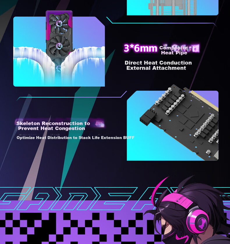 Yeston AMD RADEON RX 9060 XT 16G D6 Ying Tong Hua Jia OC Three-Fan New Gaming Discrete Graphics Card 7