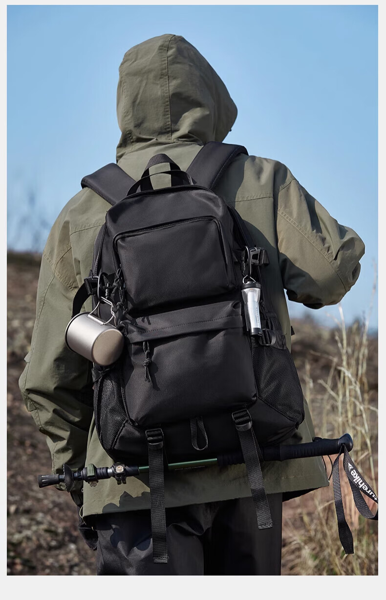 Huili Backpack for Men, Trendy Casual Large Capacity Travel Bag, Business Laptop Bag, High School Casual College Student Bookbag 11