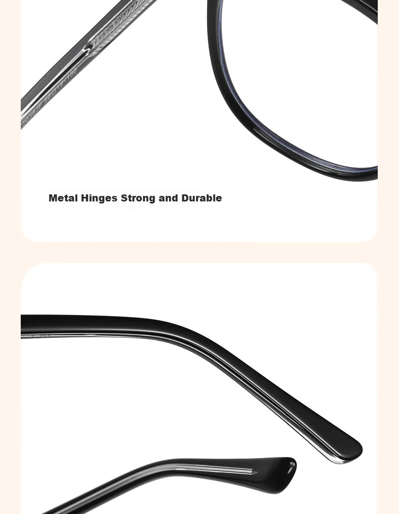 Cuntiandaofu Blue Light Blocking Glasses, Myopia Glasses, Anti-Radiation Glasses, Large Frame Slimming High-Definition Glasses for Men And Women, Glossy Black Frame, -2.00 Diopters 13