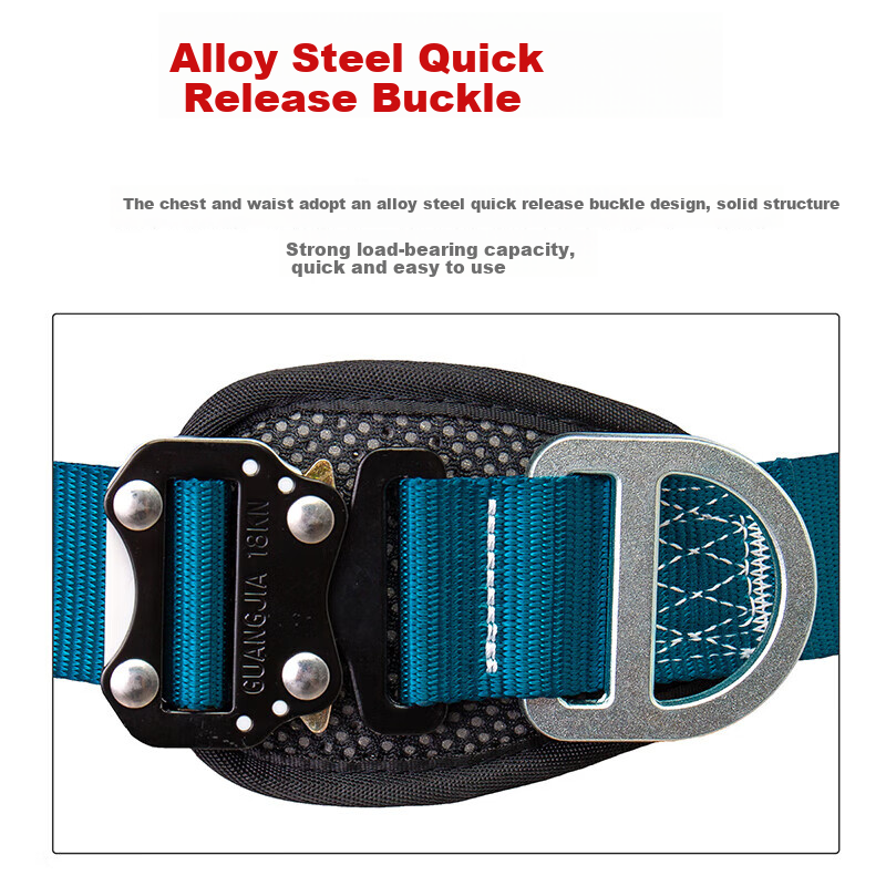 Guangjia (GJ) Five-Point Safety Harness for High-Altitude Construction Sites, Shipped from Jingcang Warehouse [Double Large Hooks with 2-Meter Buffer] 4