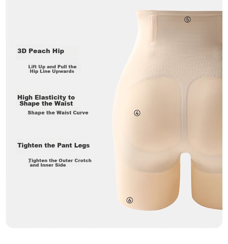 FitonTon High-Waisted Strong Tummy Control Shaping Panties for Postpartum Women, Invisible Butt-Lifting Slimming Hip-Cinching Safety Shorts for Wome 11
