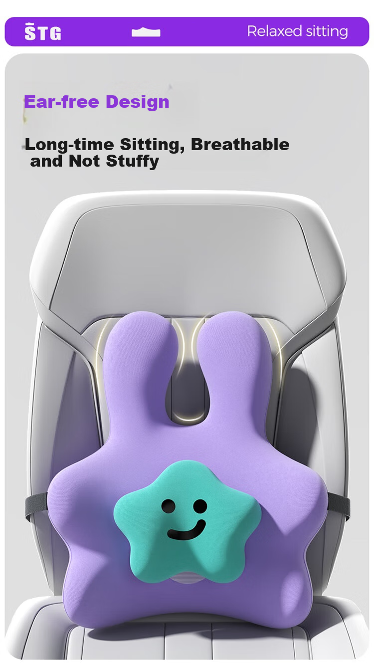SITGOOD Lumbar Support Cushion, Office Back Pillow, STG Seat Pad, Long-Sitting Waist Protector, Mid-Autumn Festival Gift, Purple 8