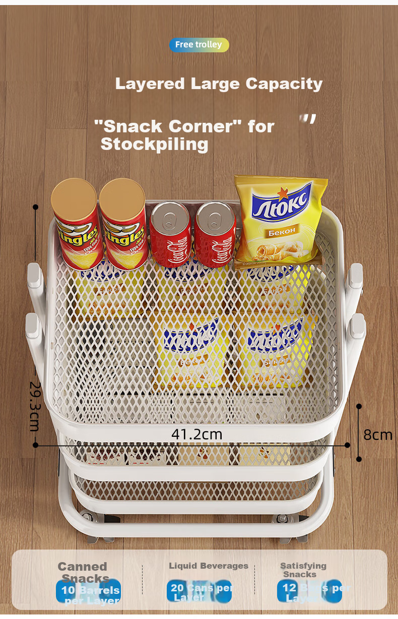 YOUQIN Bookbag Storage Rack, Mobile Cart for Books, Under-Desk Storage Shelf with Wheels, Floor-Standing Side Table Organizer for Bags 5