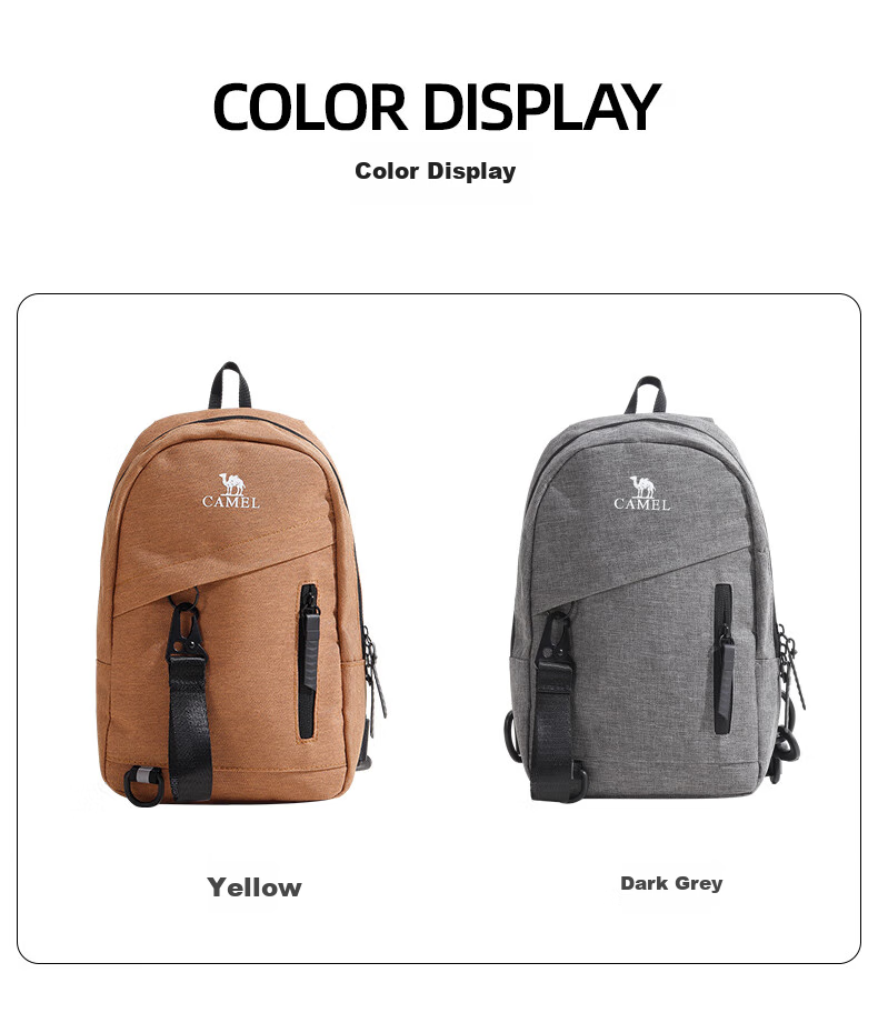 CAMEL Crossbody Bag, Commuter Bag, Messenger Bag, Cycling Backpack, Sports Shoulder Bag, Trendy 573C165030A Yellow 1