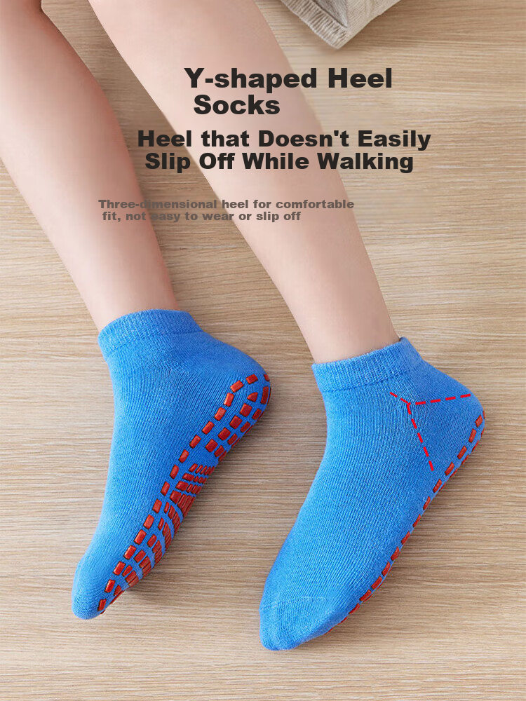 Aibaoshi Children's Non-Slip Socks, Toddler Walking Socks, Kids Trampoline Socks, 5 Pairs, Size L, B1185 8