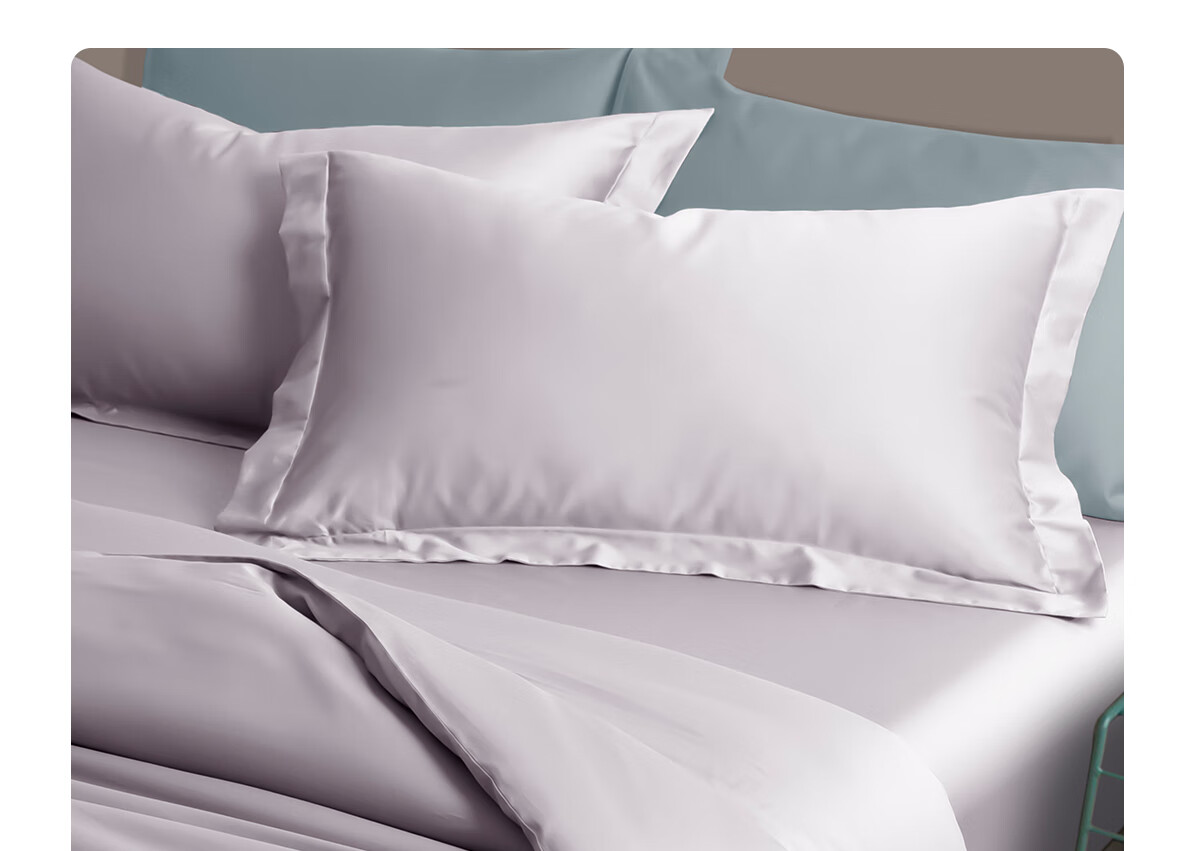 DAPUA Pure Cotton 4-Piece Bedding Set 120-Thread Count Luxury Satin Long-Staple Cotton Sheet and Duvet Cover 1.5m Scarlet Red 12