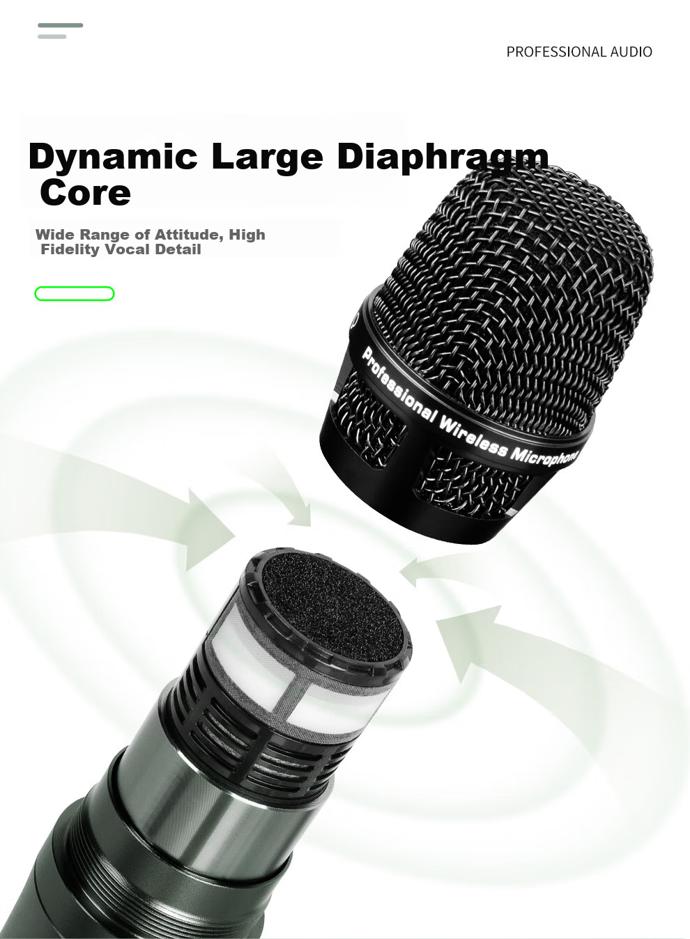 Depusheng DR80 Wireless Microphone System with Two Mics, Professional Stage Performance Singing Hosting Training Lecture Meeting Neck Gooseneck School Wedding Real Split Mic Long-Range U-Frequency Anti-Howling 10