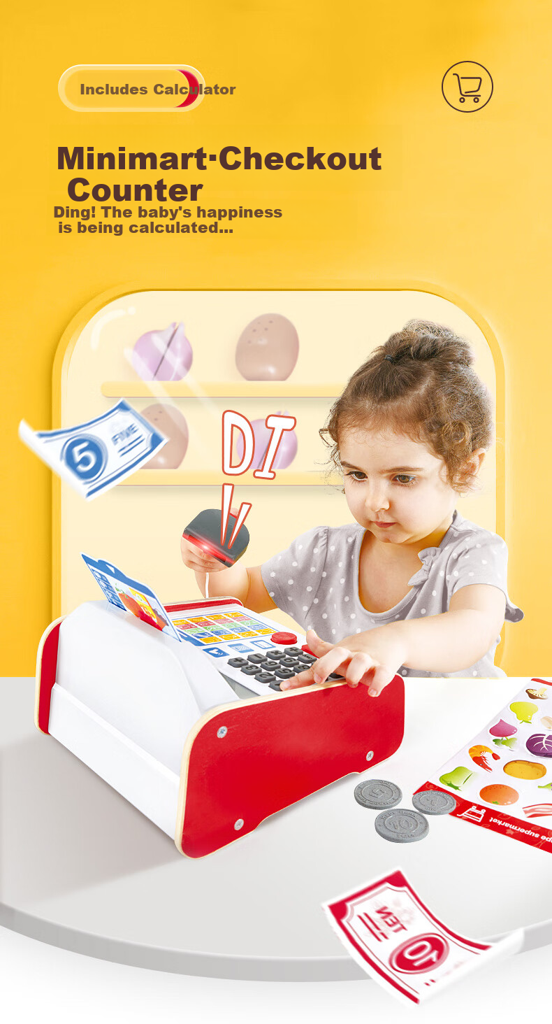 Hape (Germany), Children's Pretend Play Toy, Supermarket Shopping, Realistic Mini Store Cashier Counter, Holiday Gift, E3184 1