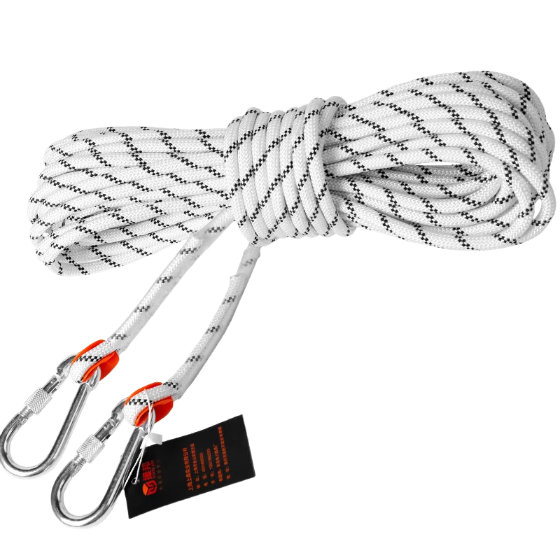 YUANBANG 12mm Climbing Safety Rope Mountaineering Rescue Firefighting Descender Belay Rope High Strength Polyester 3100kg Load Capacity 10m Length 1 Piece