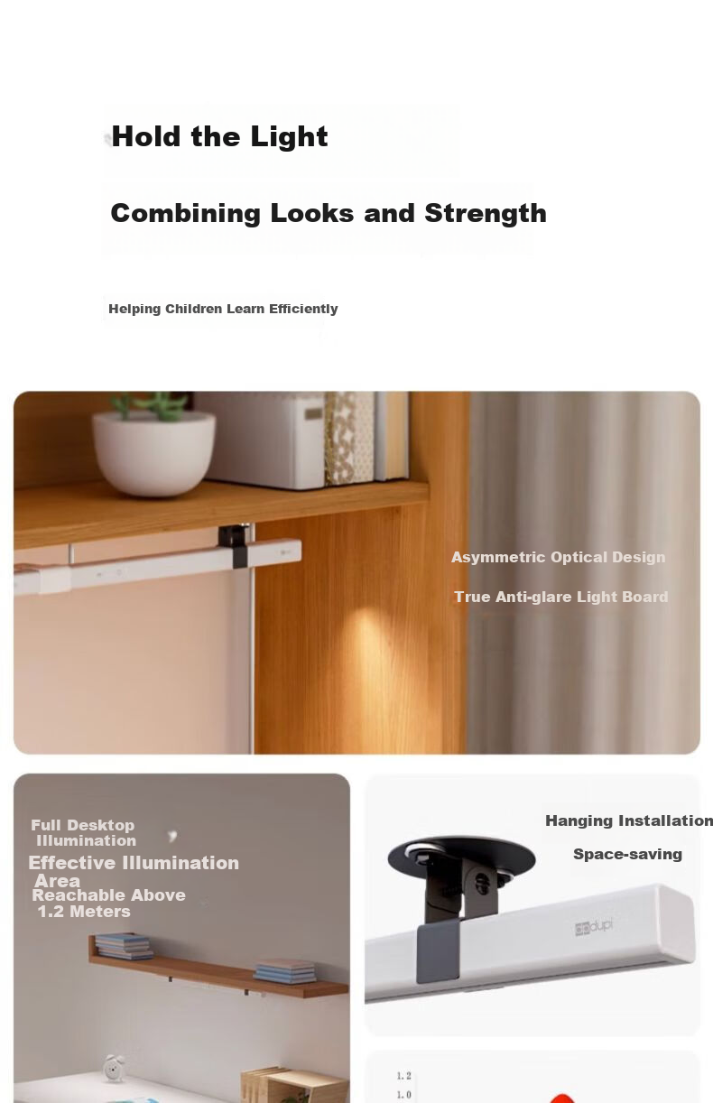 Dpdupi Depu Eye Protection Lamp Desk Lamp Study Reading Homework Eye Care Student Children National AA Clip-on Smart Bookshelf Lamp 4