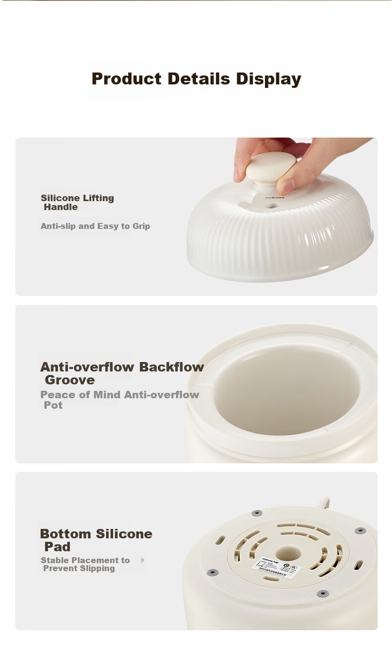 Joyoung [Subsidy] Electric Stew Pot, Baby Food Processor, Age-Specific BB Porridge Cooker, Infant-Specific Stewing Cup, Baby Soup Maker, Rice Steamer, Oil 1L Baby Food Pot GD133 14