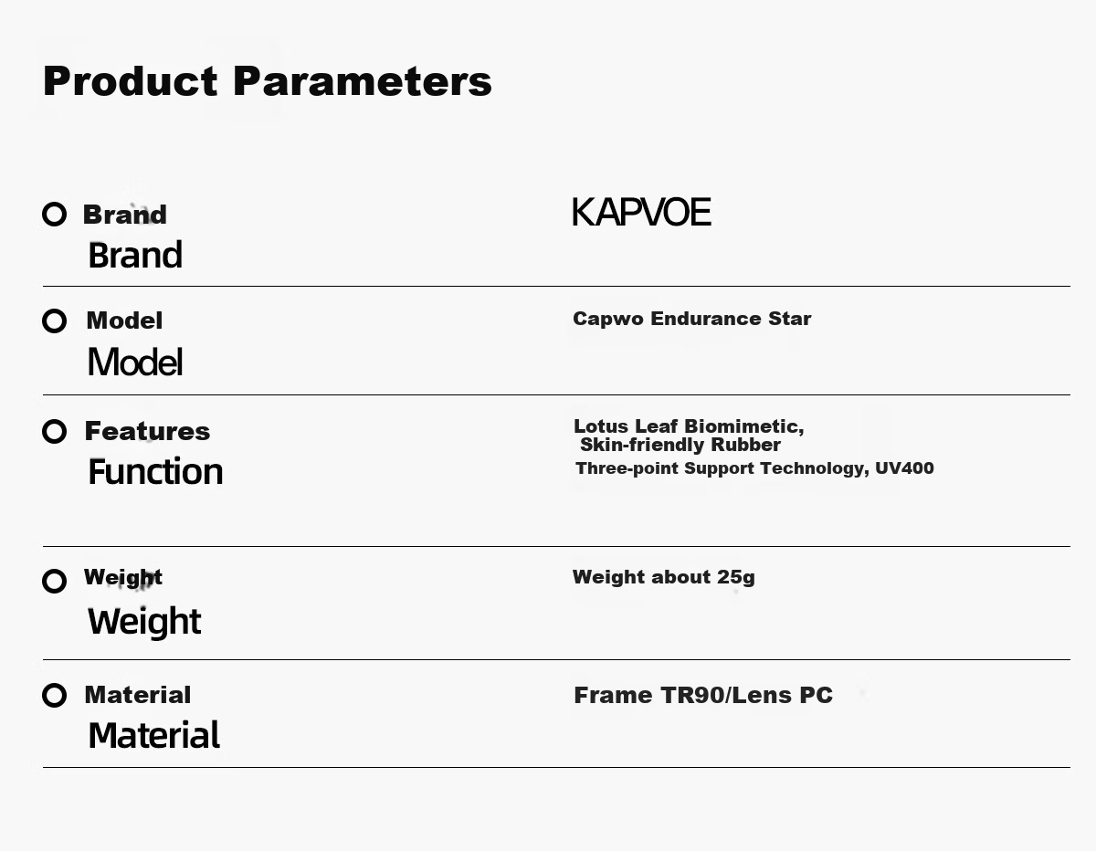 KAPVOE Endurance Star Running Glasses, Marathon Photochromic Professional Outdoor Windproof Goggles, Unisex Sunglasses 22