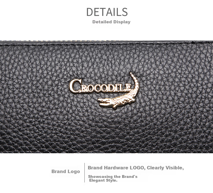 CROCODILE Goddess Festival Top-Grain Leather Casual Underarm Bag, Simple Versatile Shoulder Crossbody Women's Handbag Gift XT363 15