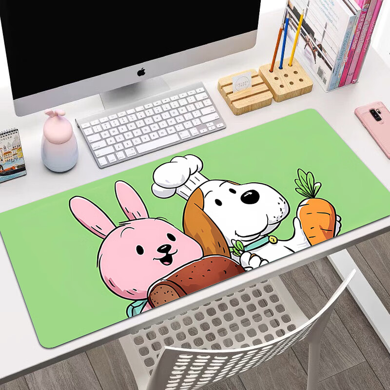 Juyingfeng Large Mouse Pad Computer Keyboard Mat Office Gaming Student Dormitory Writing Pad Cartoon Premium Edge-Locked Washable Desk Mat 800*400*3mm Lingyu Banyue 7