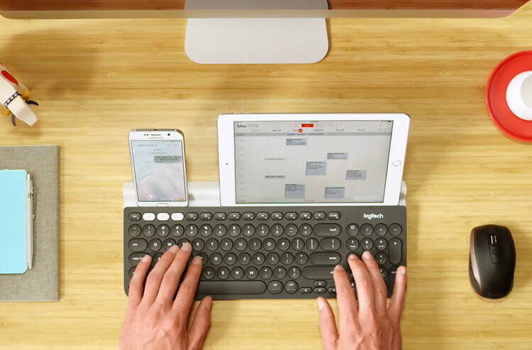 Logitech K780 Enterprise Wireless Bluetooth Office Keyboard Multi-Device for Phone Mac Tablet iPad Laptop Membrane Black [Group Discount] 1