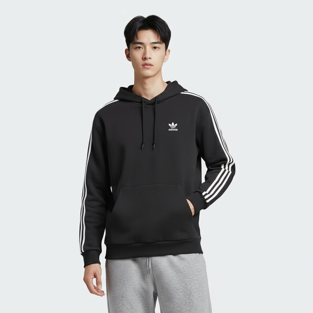 Adidas Originals Men's BAGGY HOODIE KD1860 Black Size S 3