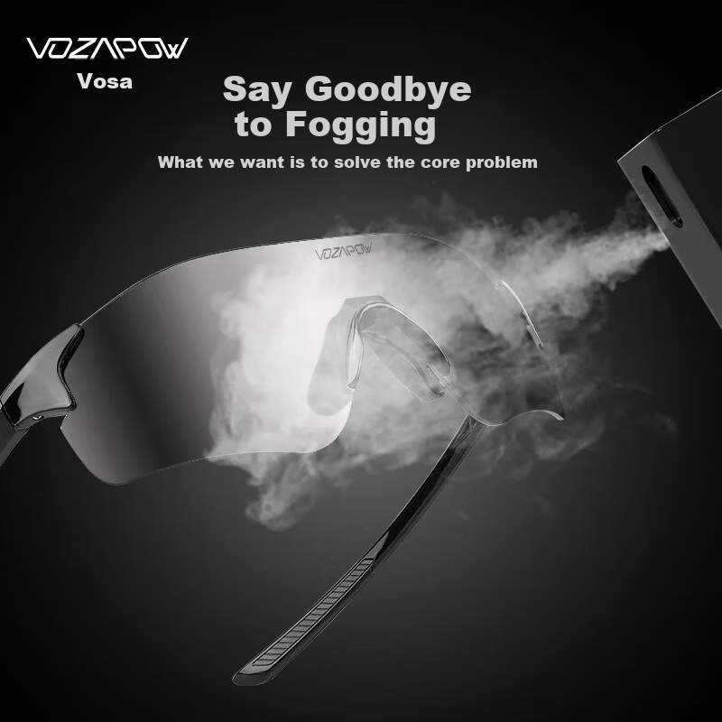 VOZAPOW Running Glasses, Marathon Sports Trail Running Goggles, High-Definition Photochromic Anti-Fog Day And Night Dual-Use Windproof Sandproof