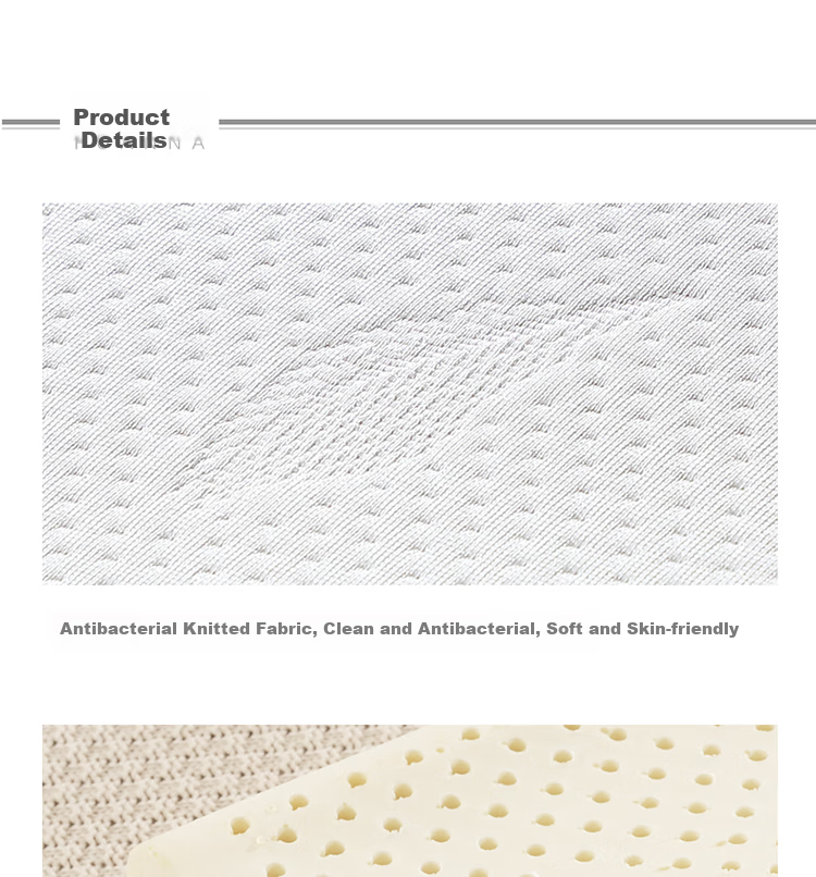 FUANNA Latex Pillow, Imported from Thailand, Deep Sleep Cervical Pillow, Set of Two, 56*34cm 7